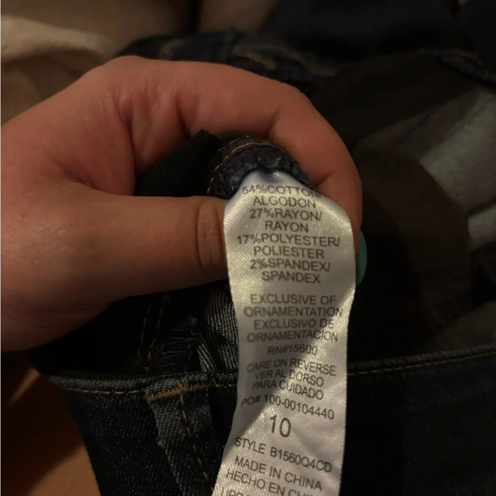 Democracy “Ab”solution® Booty Lift Straight Leg Jeans – Indigo Denim – Size 10 - Picture 10 of 10